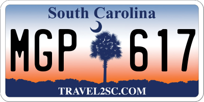 SC license plate MGP617