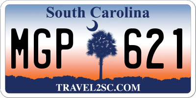 SC license plate MGP621