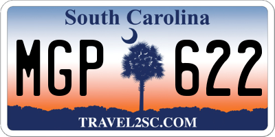 SC license plate MGP622
