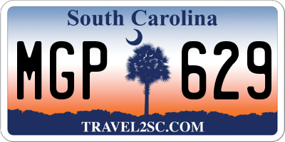 SC license plate MGP629