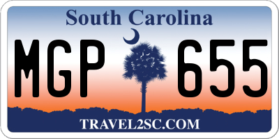 SC license plate MGP655