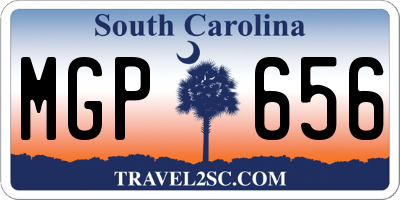 SC license plate MGP656