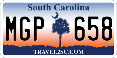 SC license plate MGP658
