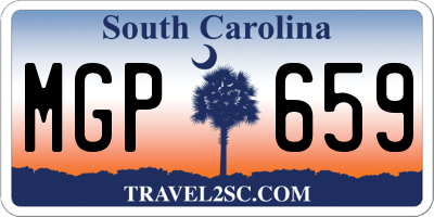 SC license plate MGP659