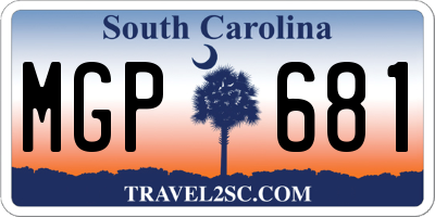 SC license plate MGP681