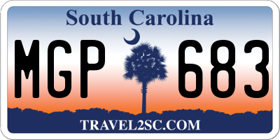 SC license plate MGP683