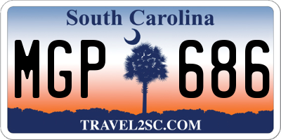 SC license plate MGP686
