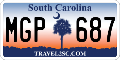 SC license plate MGP687