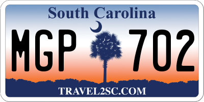 SC license plate MGP702