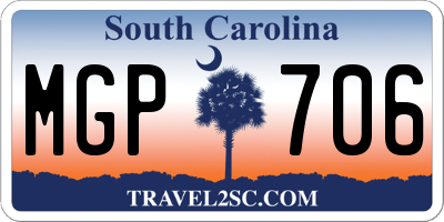 SC license plate MGP706