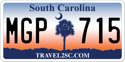 SC license plate MGP715