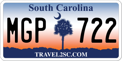 SC license plate MGP722