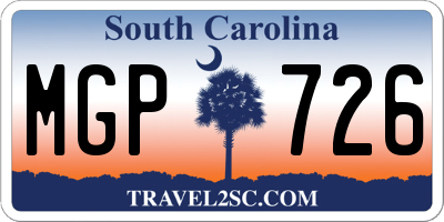 SC license plate MGP726