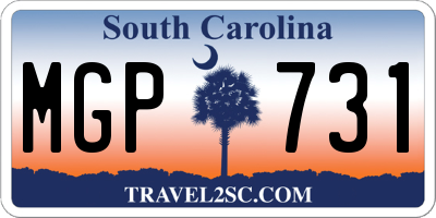 SC license plate MGP731