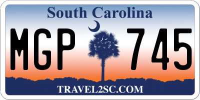 SC license plate MGP745