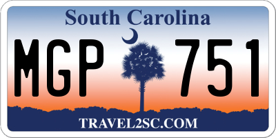SC license plate MGP751