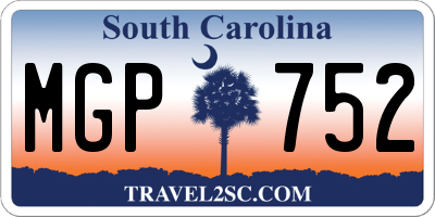 SC license plate MGP752