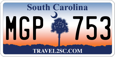 SC license plate MGP753