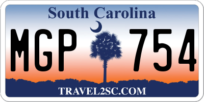 SC license plate MGP754
