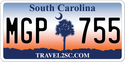 SC license plate MGP755