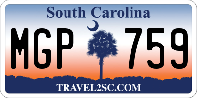 SC license plate MGP759