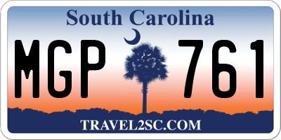 SC license plate MGP761