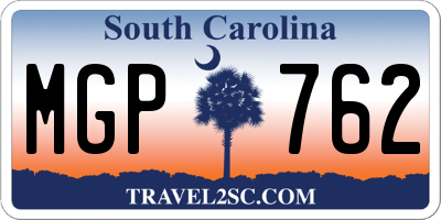 SC license plate MGP762