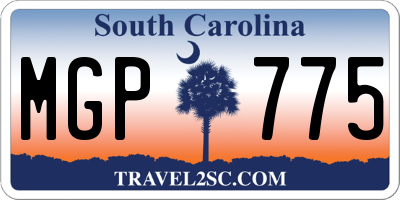 SC license plate MGP775