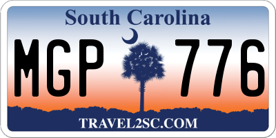 SC license plate MGP776