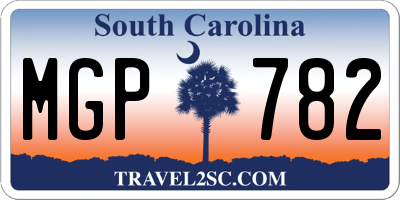 SC license plate MGP782