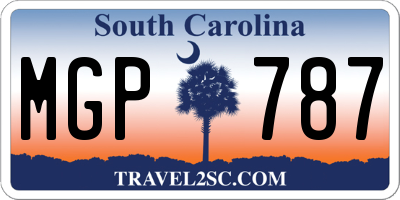 SC license plate MGP787