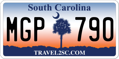 SC license plate MGP790