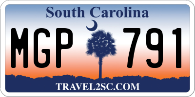 SC license plate MGP791