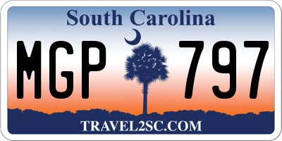 SC license plate MGP797