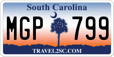 SC license plate MGP799
