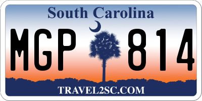 SC license plate MGP814