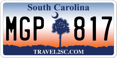 SC license plate MGP817