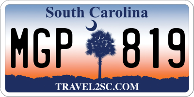 SC license plate MGP819