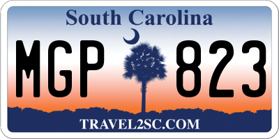 SC license plate MGP823