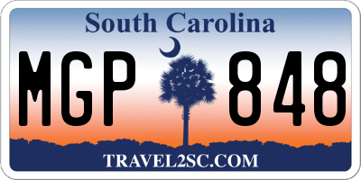SC license plate MGP848