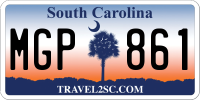 SC license plate MGP861