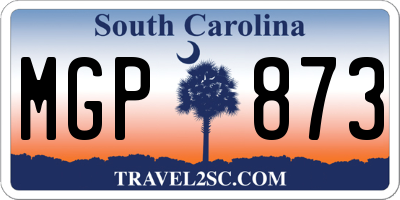 SC license plate MGP873