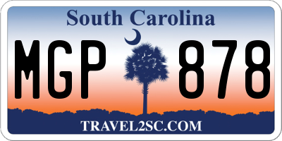 SC license plate MGP878