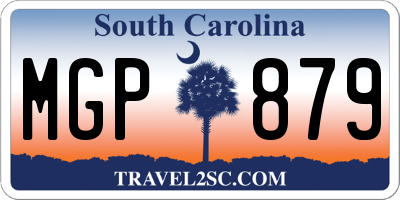 SC license plate MGP879
