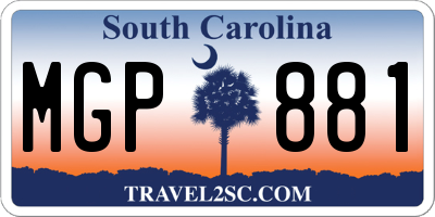 SC license plate MGP881