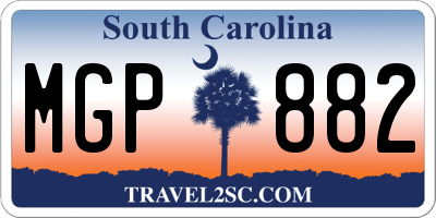 SC license plate MGP882