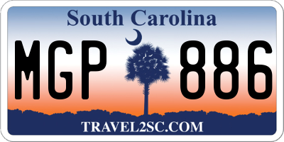 SC license plate MGP886