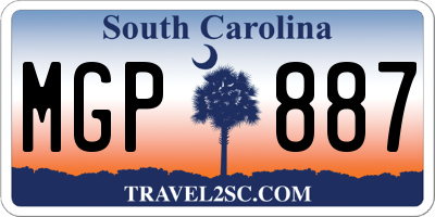 SC license plate MGP887