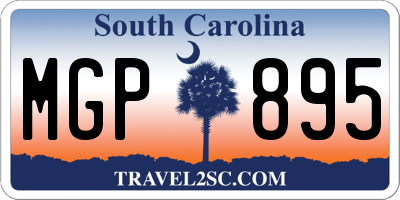 SC license plate MGP895