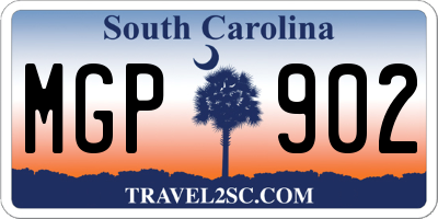 SC license plate MGP902